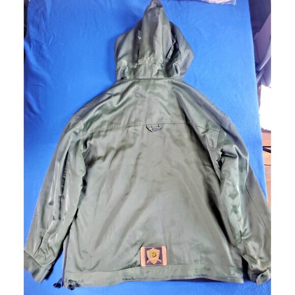 Vintage Pelle Pelle Marc Buchanan Acrylic Olive Green Men's Jacket Hoodie XXL - Picture 4 of 16